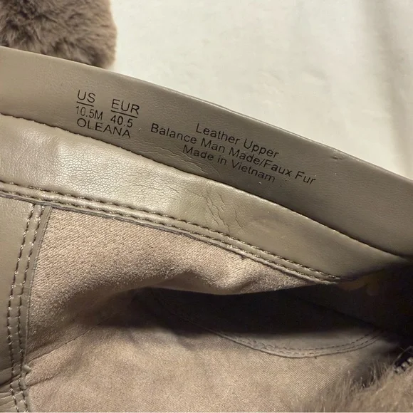 NIB Sam Edelman Oleana Suede Faux Fur Trim Stiletto Booties Flint Grey - Picture 10 of 13